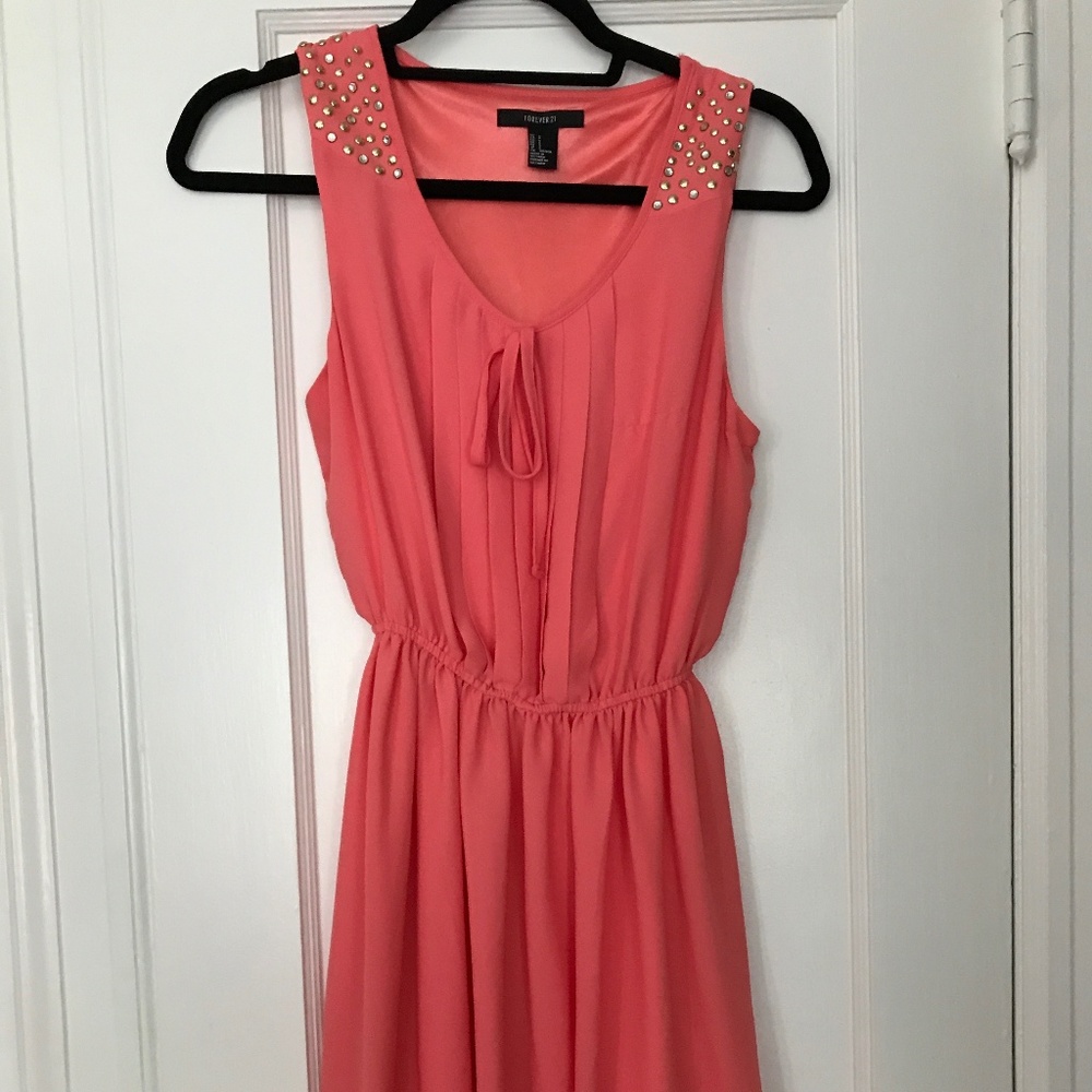 Coral Stud Dress